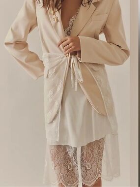 NWOT Free People So Mini Sheer Sarong white